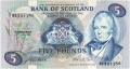 Bank Of Scotland 5 Pound Notes 5 Pounds, 27. 7.1981